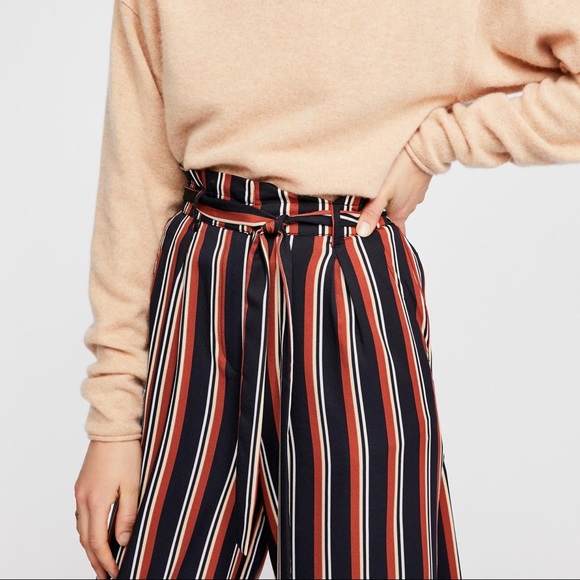 Free People Striped Culotte Pants - Picture 2 of 6
